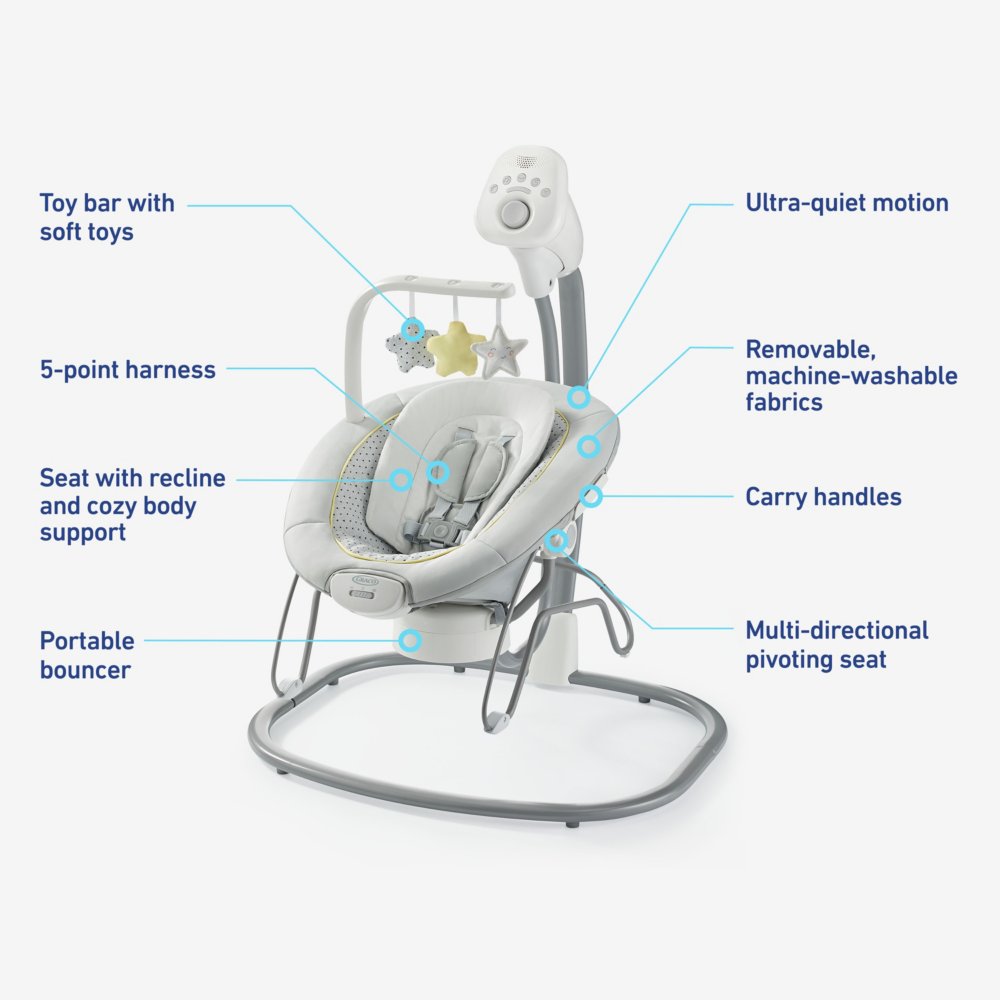 Sway2Me Swing with Portable Bouncer Graco Baby